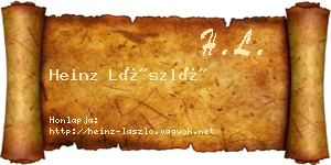 Heinz László névjegykártya